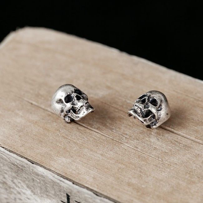 Other Skulls New Design Earrings One Pairs Chrome Jewelry Size ONE SIZE - 4 Thumbnail