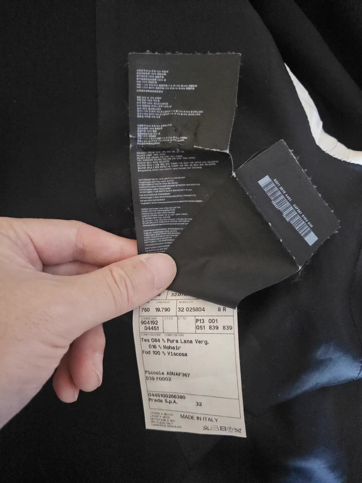 Prada Prada black wool blazer. Q4 Size 50R - 6 Thumbnail