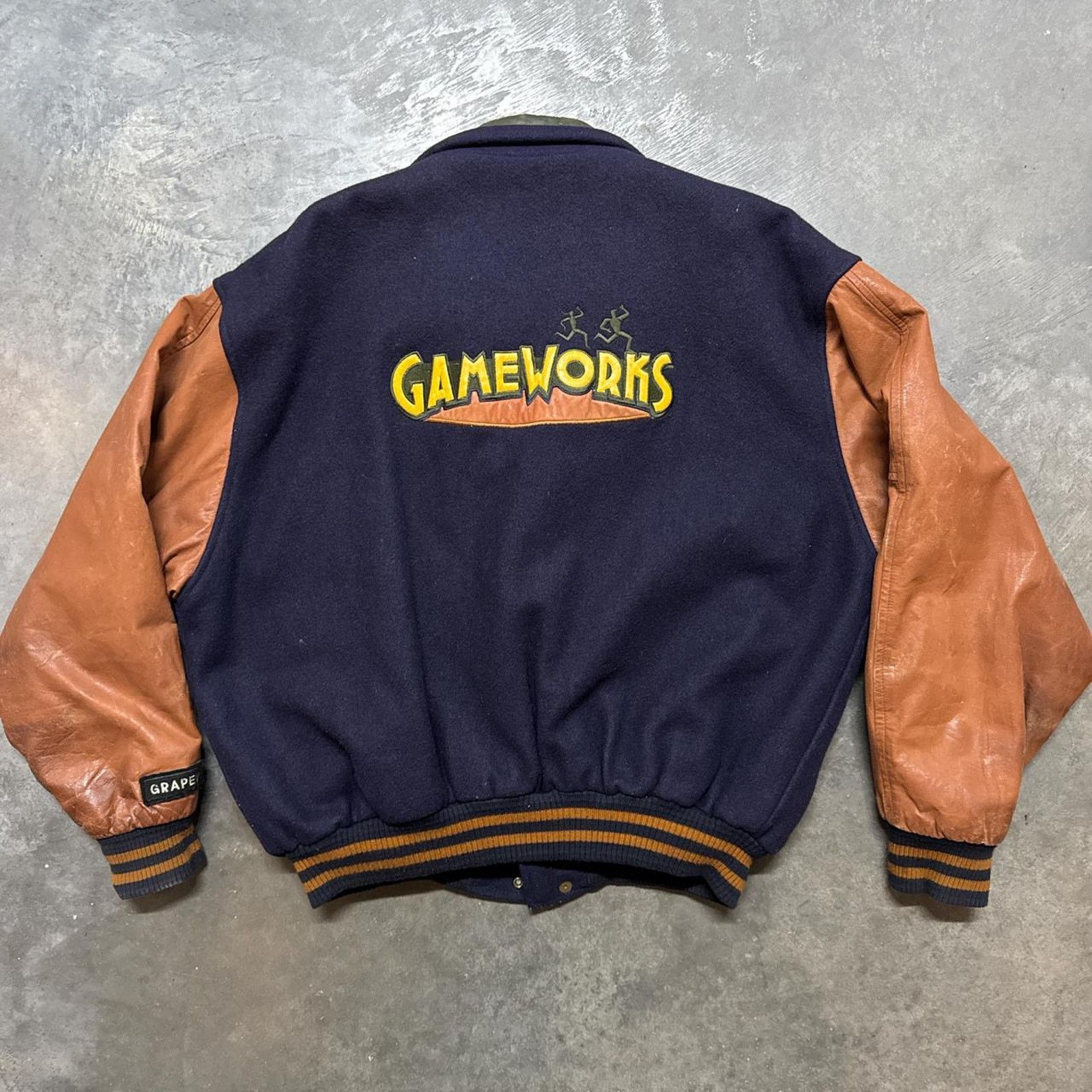 Vintage 90s Sega Game Works Promo Varsity Leather Jacket