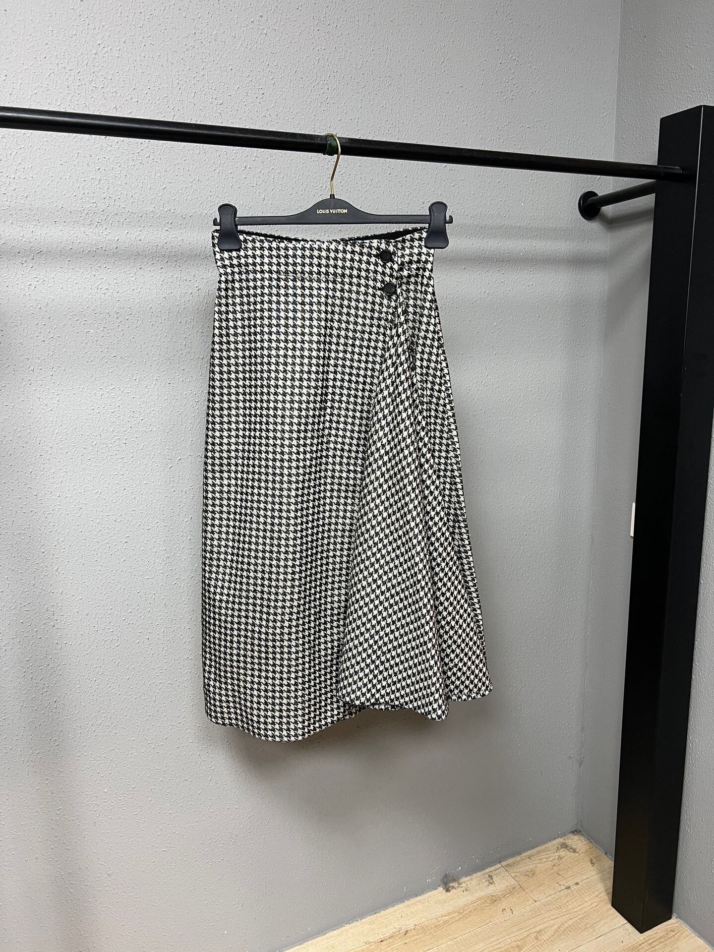 Dior Dior Black and White Houndstooth Skirt Size 36" / US 14 / IT 50 - 1 Thumbnail