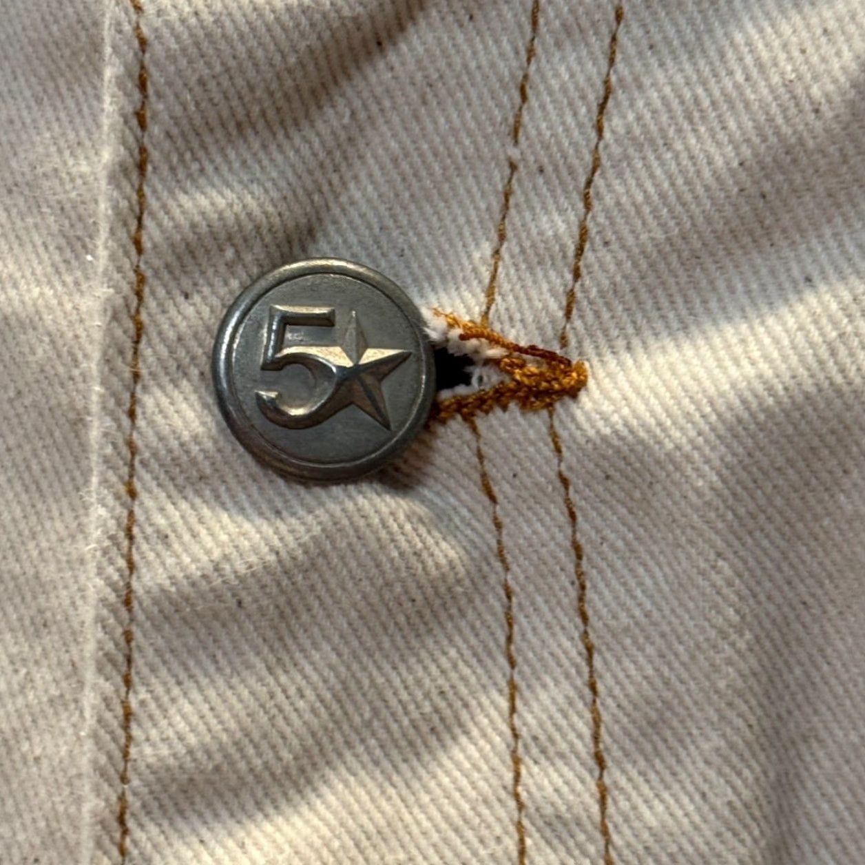 Vintage Five Star General Pants Womens 7/28 Beige Cropped Twill Button Fly Relaxed City Casual Womens Size 28" / US 6 / IT 42 - 4 Thumbnail