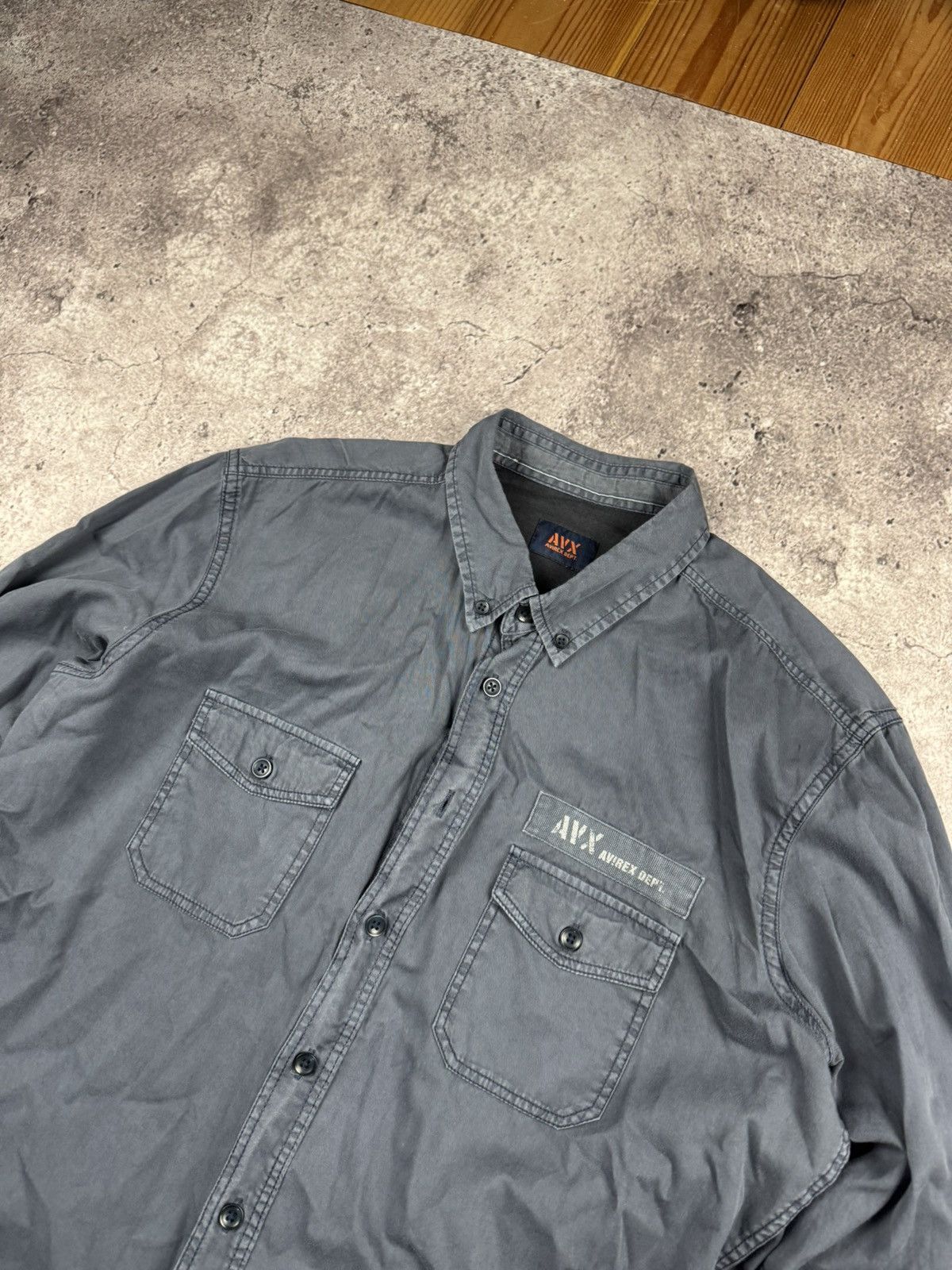 Avirex Vintage Avirex Shirt long Sleeve Button Up Patched Size US S / EU 44-46 / 1 - 2 Thumbnail