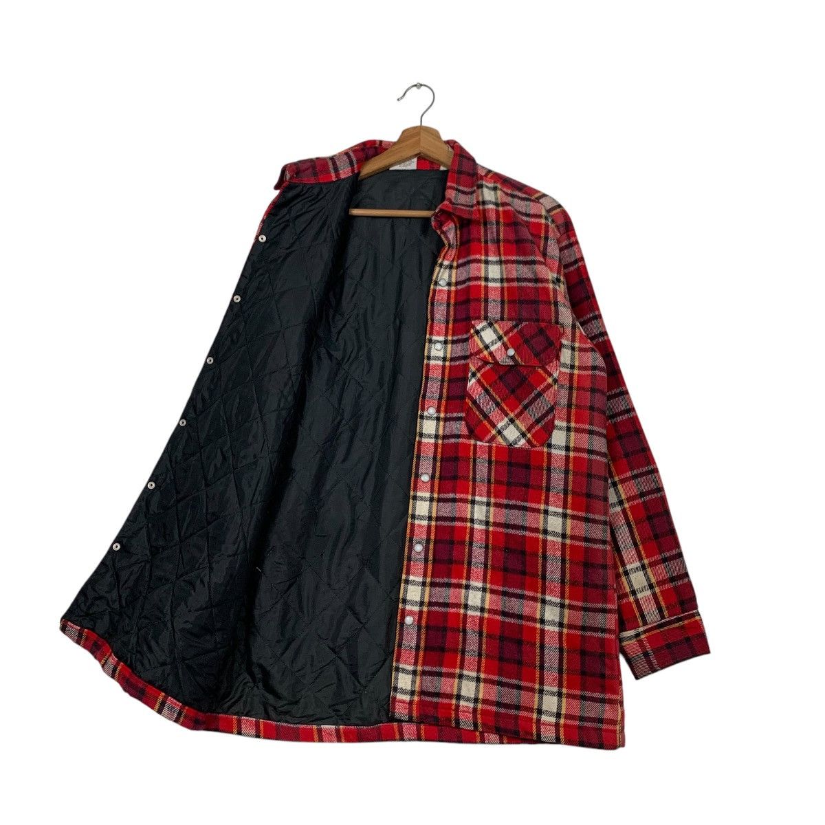 Flannel 90's FIVE BROTHER Red Checked Work Flannel Jacket #2253-C100 Size US M / EU 48-50 / 2 - 9 Thumbnail