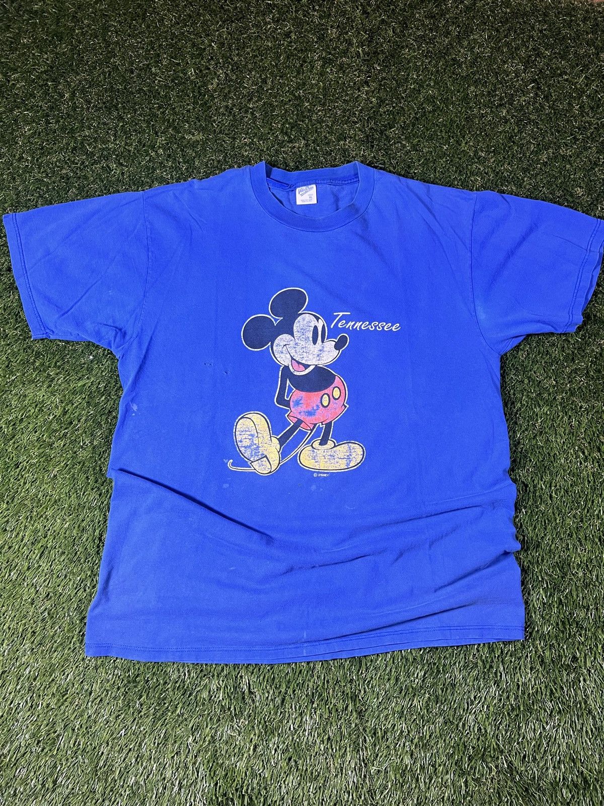 Velva Sheen Vintage 90s Made in USA Mickey Mouse Disney Cartoon Tee Size US XL / EU 56 / 4 - 1 Thumbnail