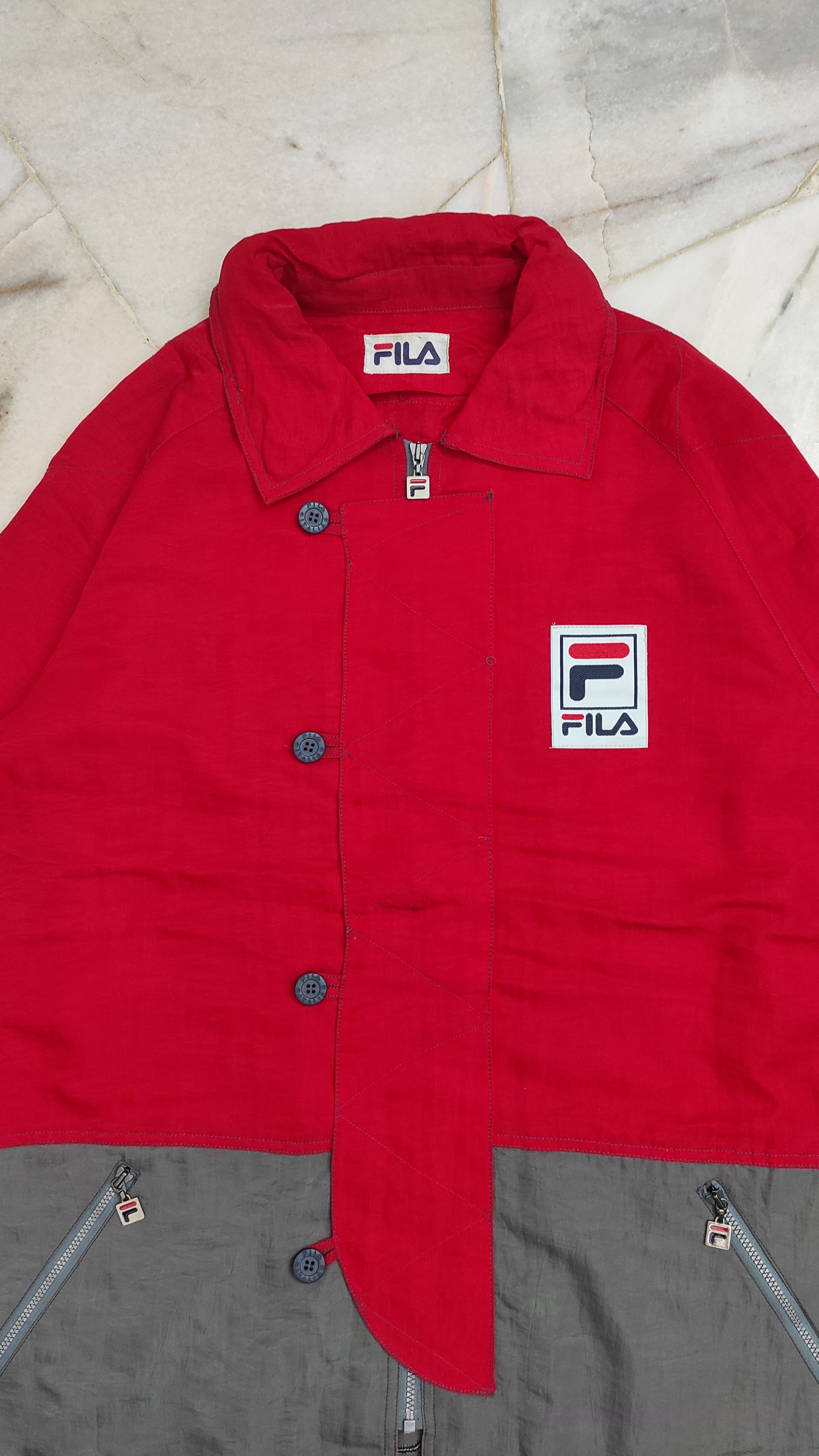 Fila Vintage 90's FILA ITALIA WINDBREAKER Spell Out Parka Jacket Size US M / EU 48-50 / 2 - 3 Thumbnail