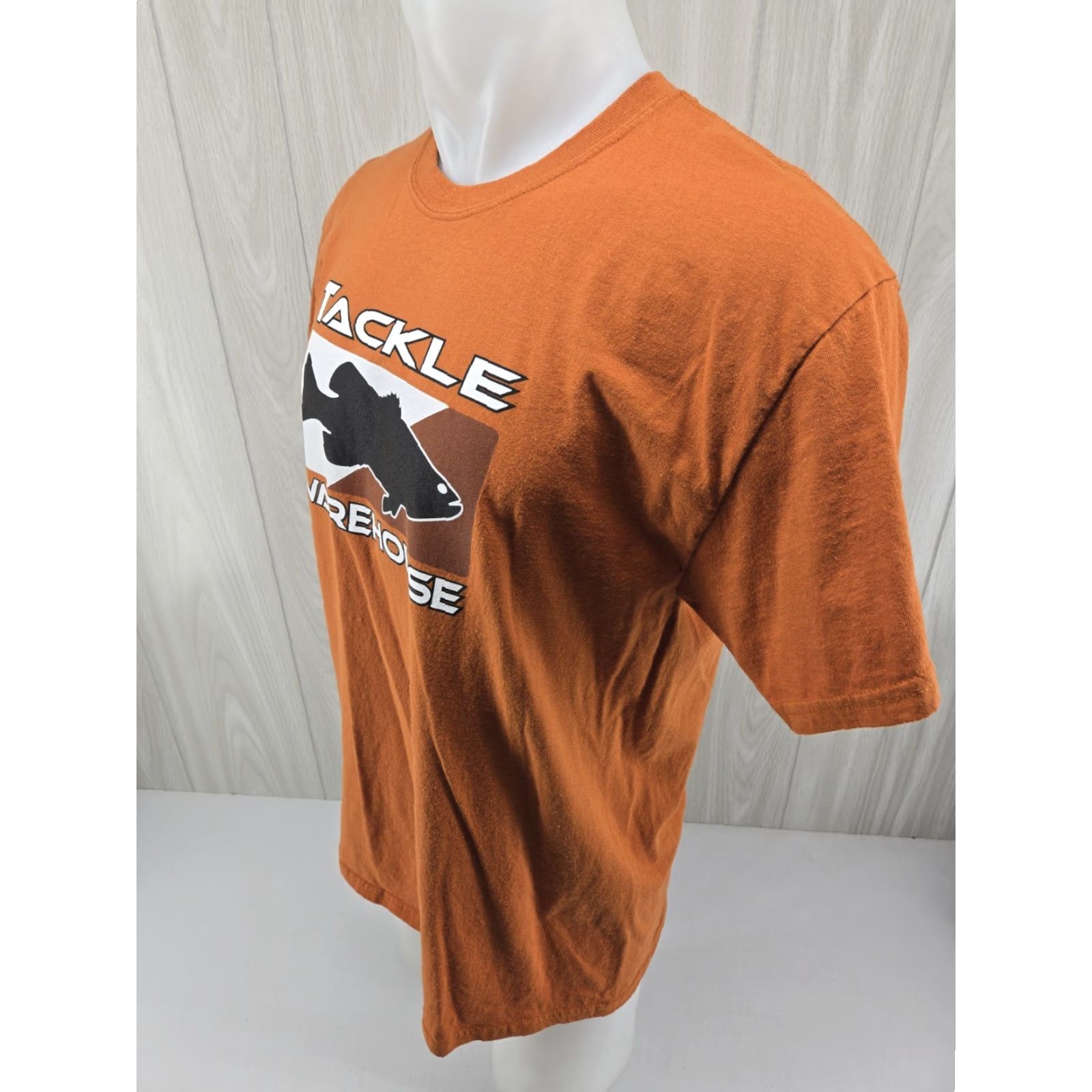 Gildan Gildan T-Shirt Mens Large Rust Orange Cotton Crew Neck Short Sleeve Logo Tackle Warehouse Casual Outdoor All Seasons Regular Fit Size US L / EU 52-54 / 3 - 5 Thumbnail
