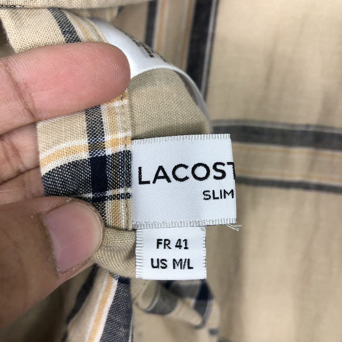 Japanese Brand 🔥VINTAGE REVERSIBLE FLANNEL JACKET LACOSTE TARTAN DESIGN Size US M / EU 48-50 / 2 - 19 Thumbnail