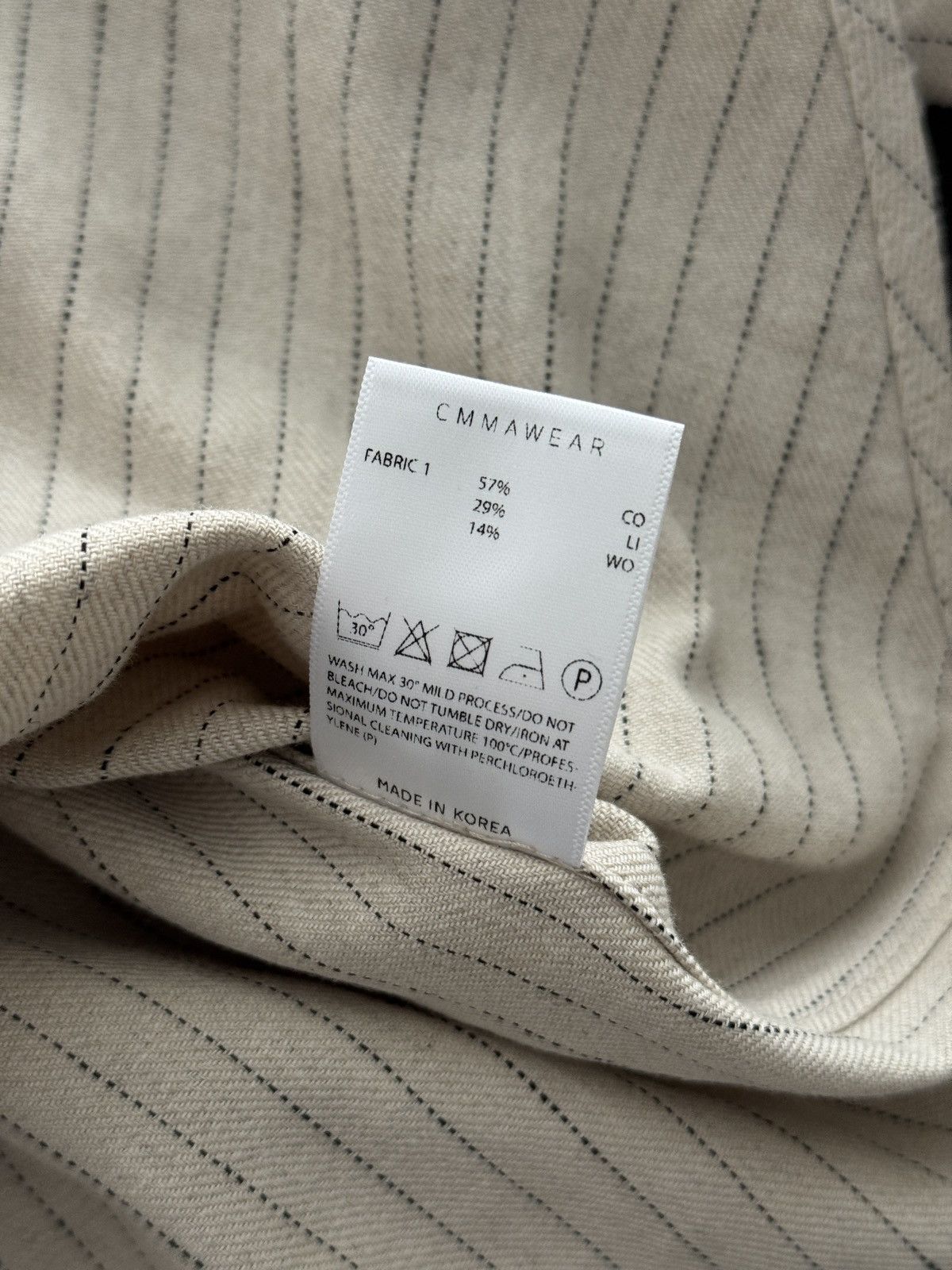 CMMAWEAR Silas Dress Shirt in Cotton and Linen-Wool Size US M / EU 48-50 / 2 - 6 Thumbnail