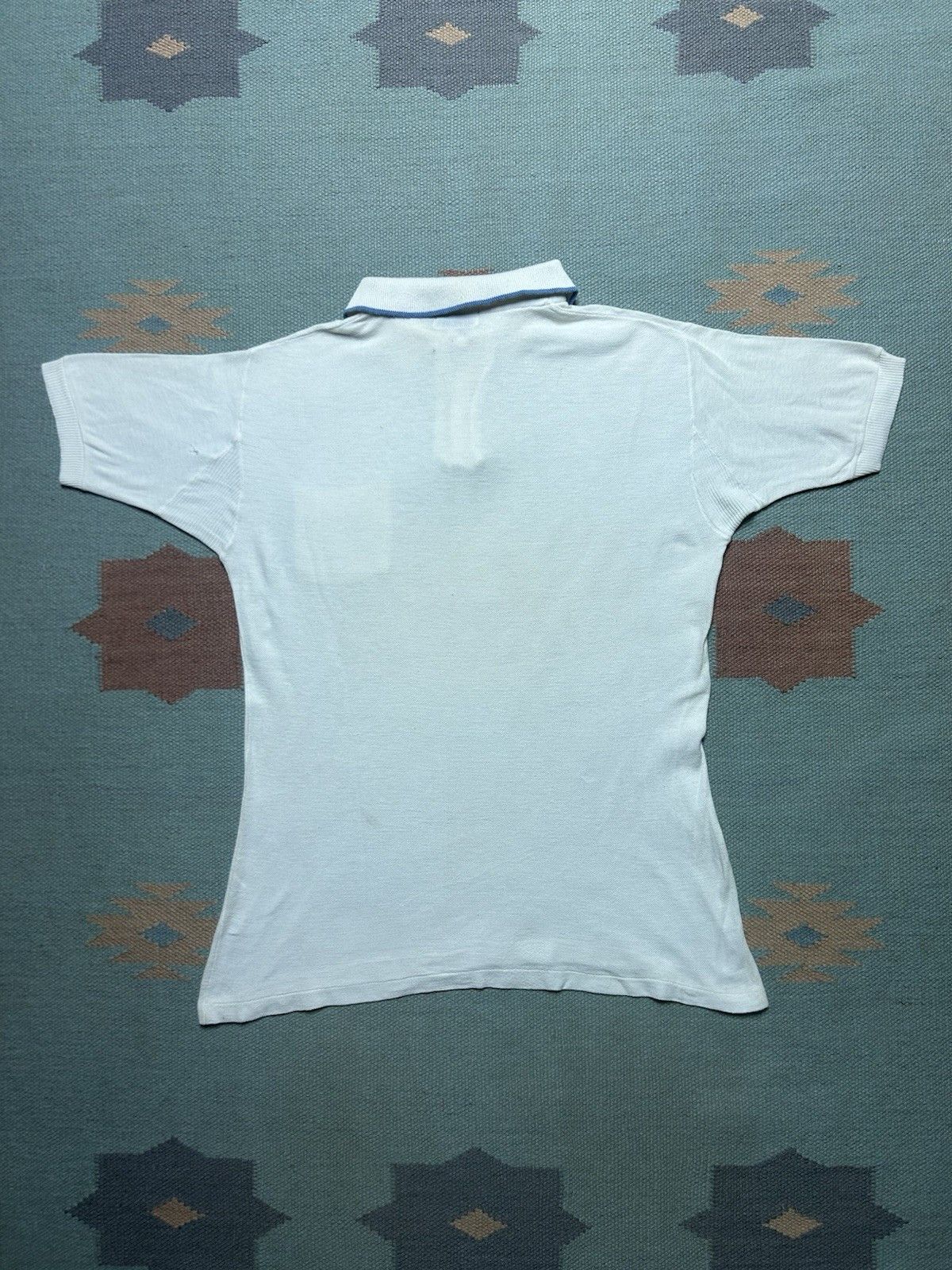 Vintage Vtg 60s 70s polo shirt cotton knit white golf yacht large Size US L / EU 52-54 / 3 - 6 Thumbnail