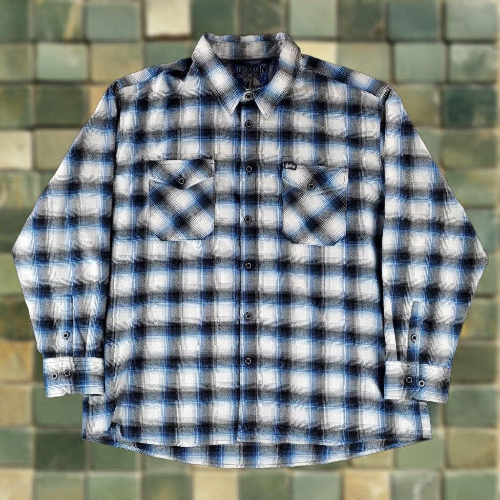 Vintage **Dixxon West Coast Customs Blue Plaid Men's 4XL Flannel Shirt** User: Dixxon West Coast Customs Blue Plaid Men's Flannel Shirt Size 4XL Size US XXL / EU 58 / 5 - 1 Thumbnail