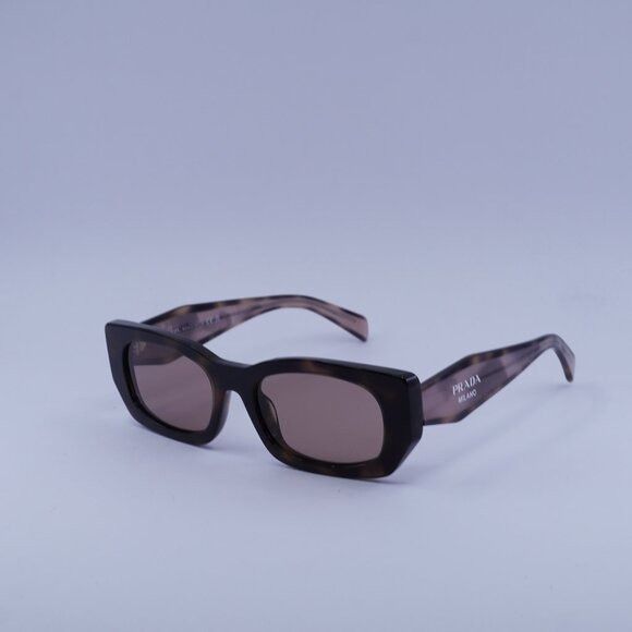 Prada Prada PRB05S 23A60B Sunglasses Mauve Havana Rectangle Frame Size ONE SIZE - 3 Thumbnail