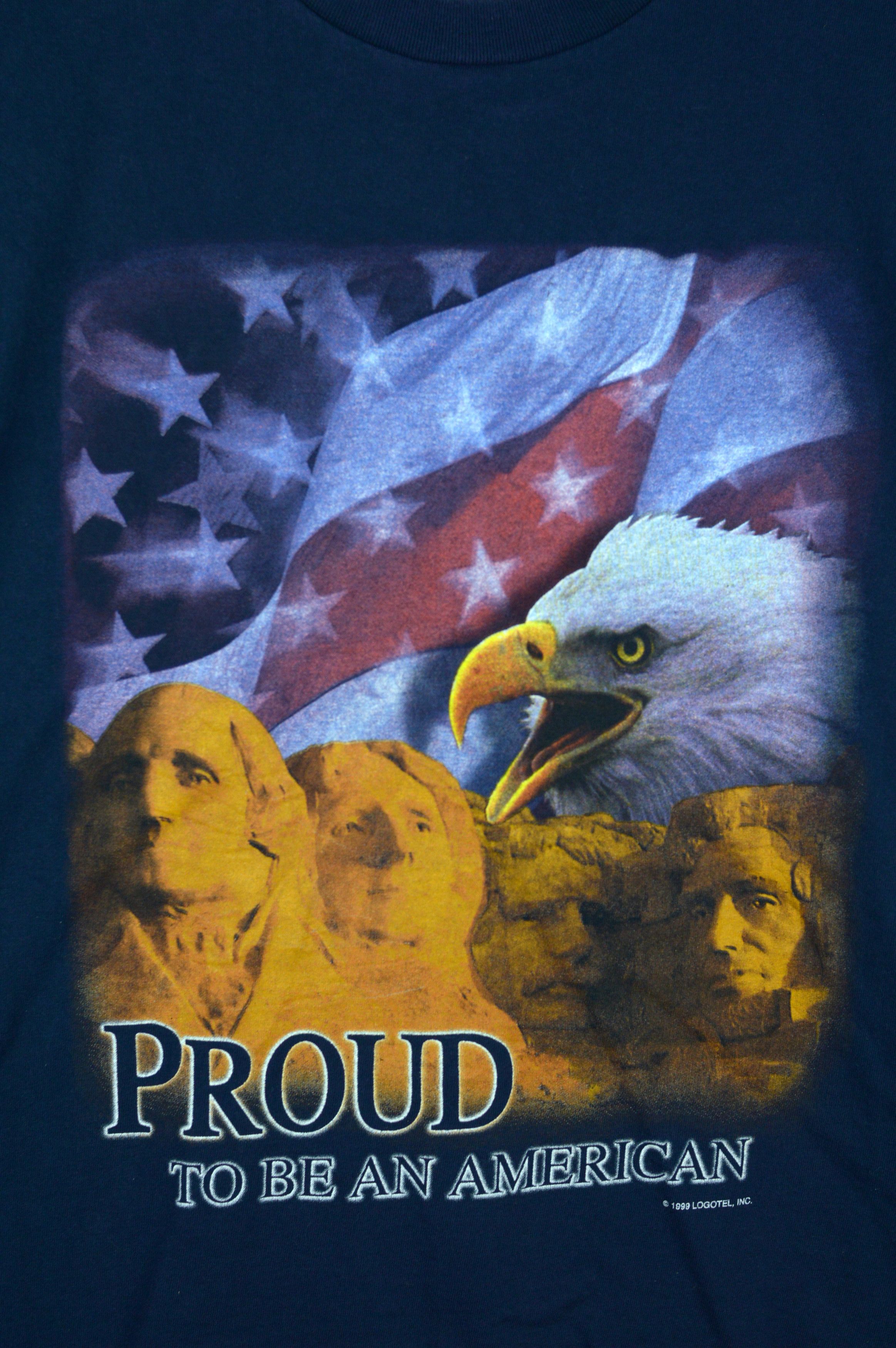 Tultex × Vintage Vintage Proud To Be An American 90s t shirt Size US XL / EU 56 / 4 - 2 Thumbnail