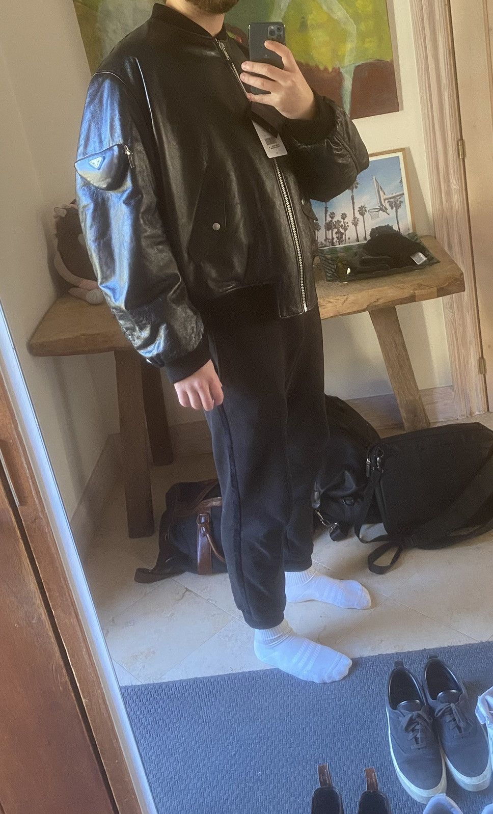 Prada GRAIL! Nappa Leather Bomber Size US L / EU 52-54 / 3 - 16 Thumbnail