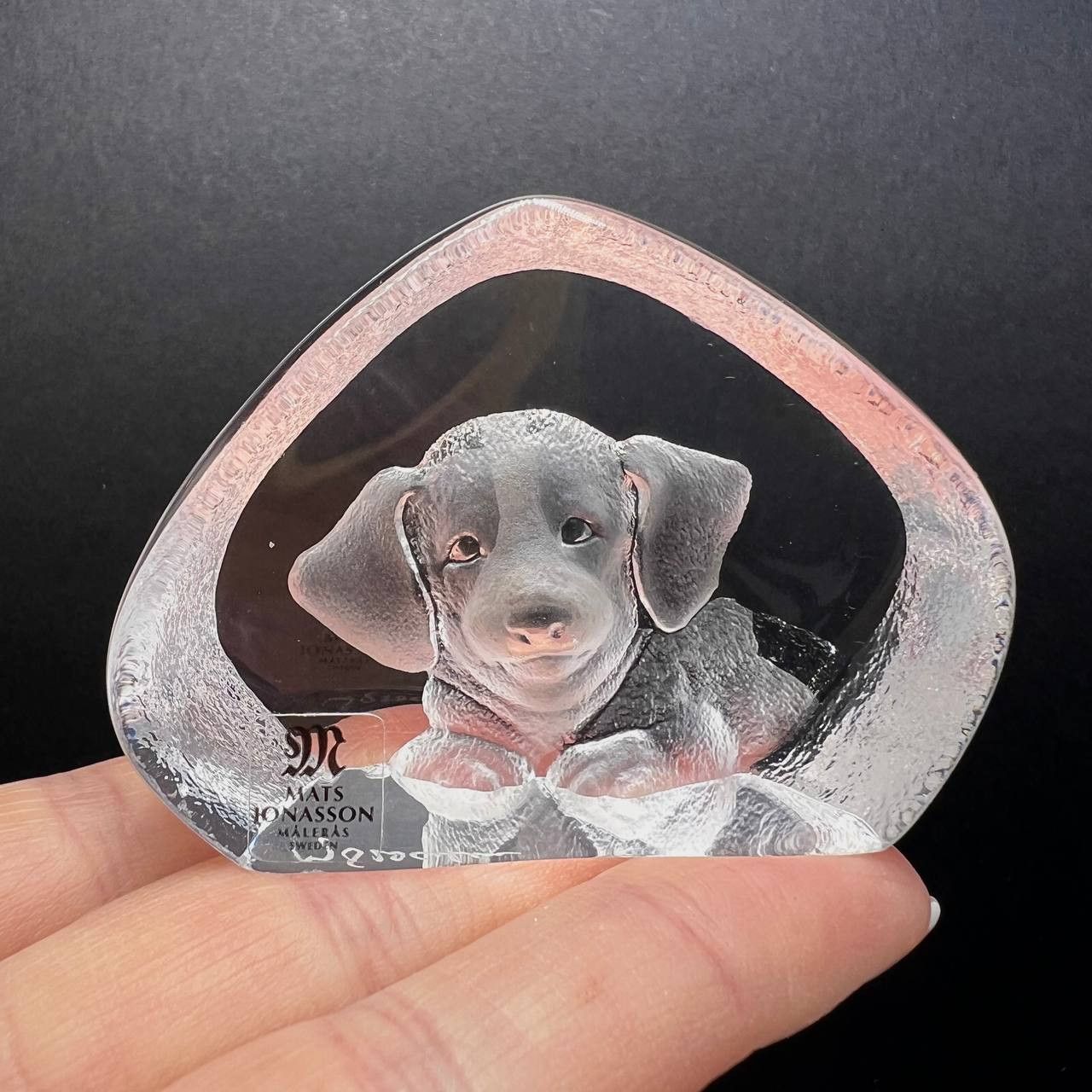 Vintage Vintage Mats Jonasson Crystal Paperweight Signed Size ONE SIZE - 1 Thumbnail