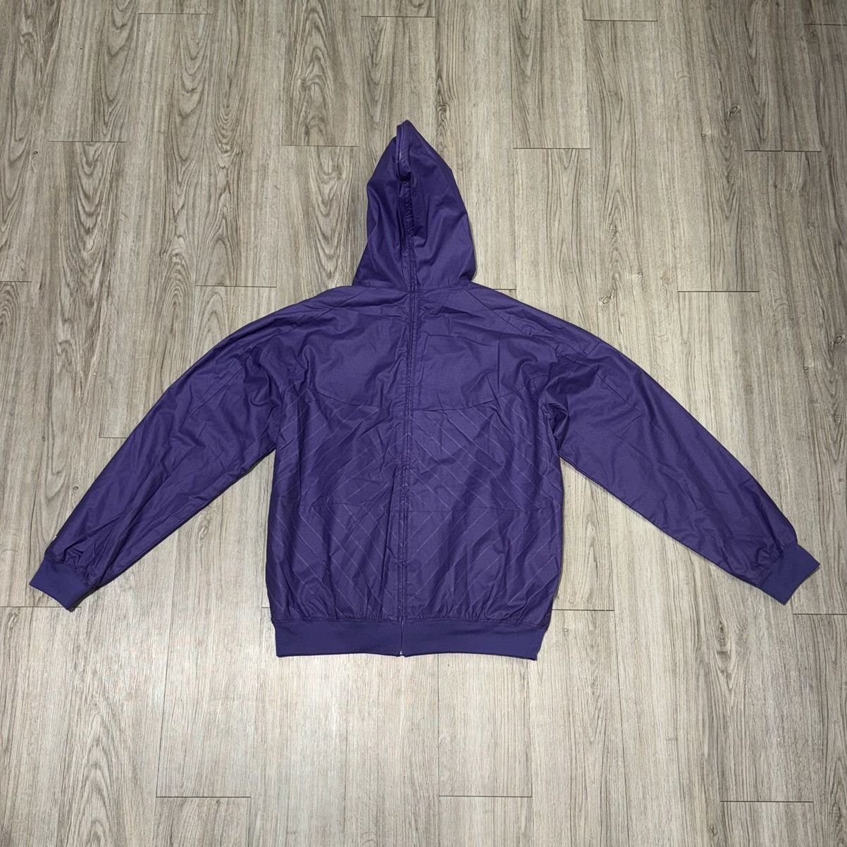 Nike × Vintage Vintage Unzippable Purple Nike Hooded Bomber Jacket Size US L / EU 52-54 / 3 - 2 Thumbnail
