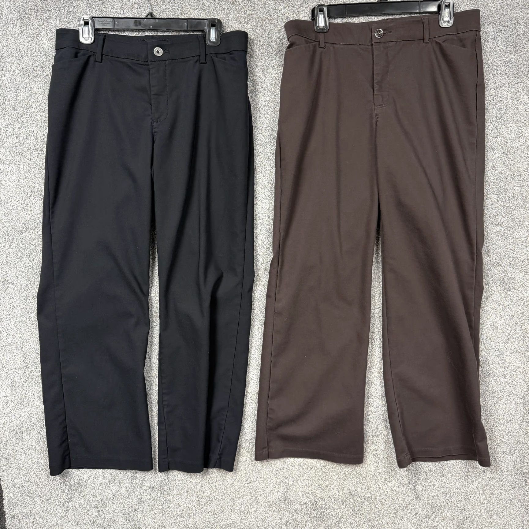 Lee Lee Flex Motion Trouser Pants Womens 10 Short Lot 2 Black Brown Corporate Core Size 32" / US 10 / IT 46 - 2 Thumbnail