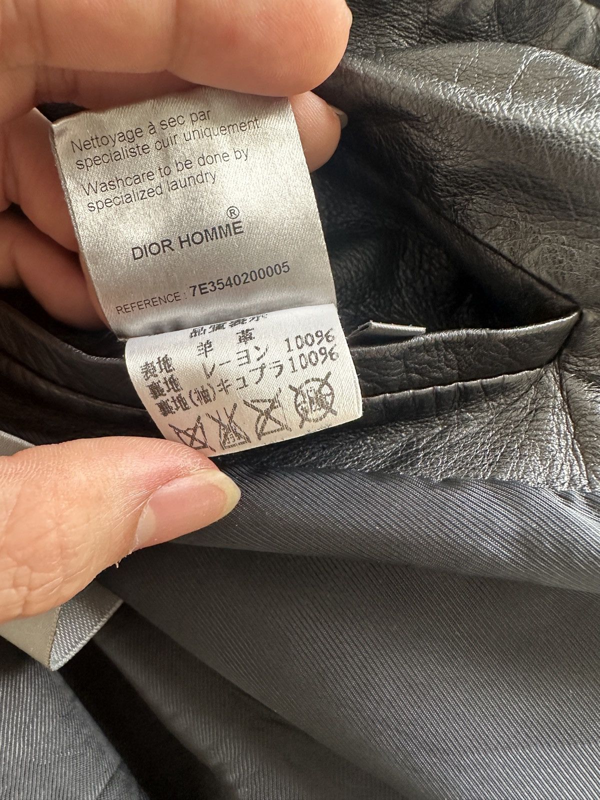 Dior × Hedi Slimane SS07 Dior Homme Leather Zip Bomber Jacket Size US S / EU 44-46 / 1 - 9 Thumbnail