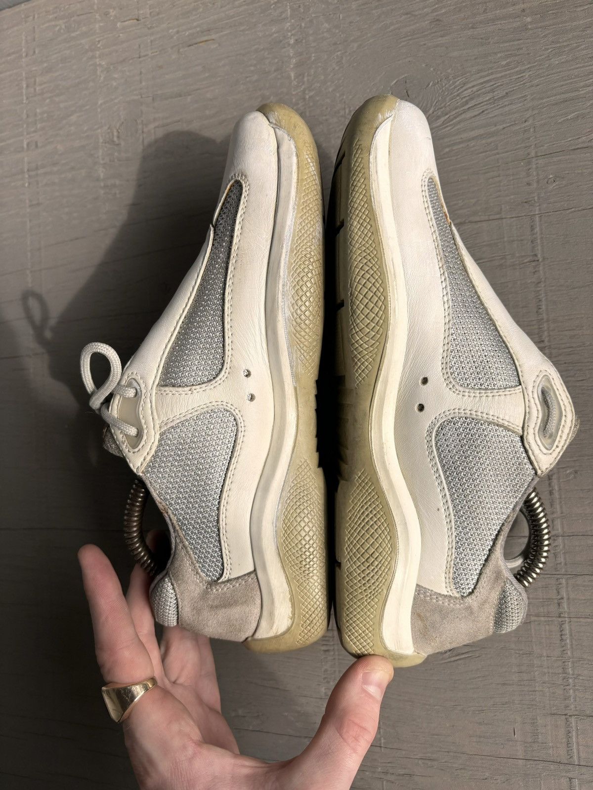 Prada × Vintage Vintage Prada Americas Cup Sneakers 3163 Linea Rossa Size US 6.5 / IT 36.5 - 15 Thumbnail