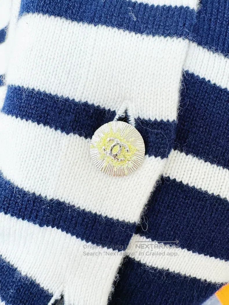 Chanel Chanel Size50 24s dark blue and white striped colour block Size XL / US 12-14 / IT 48-50 - 6 Thumbnail