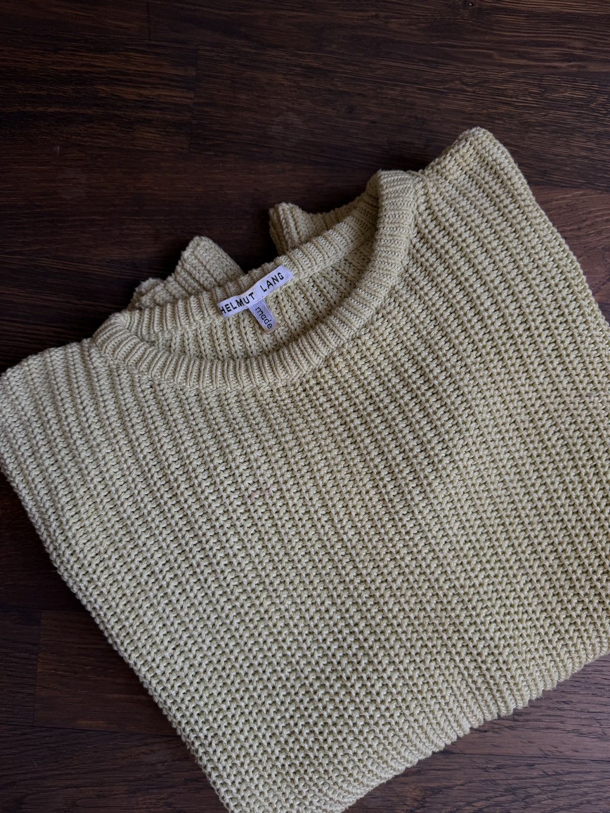 Helmut Lang Helmut Lang vintage knit sweater pullover yellow canary wool Size US M / EU 48-50 / 2 - 4 Thumbnail