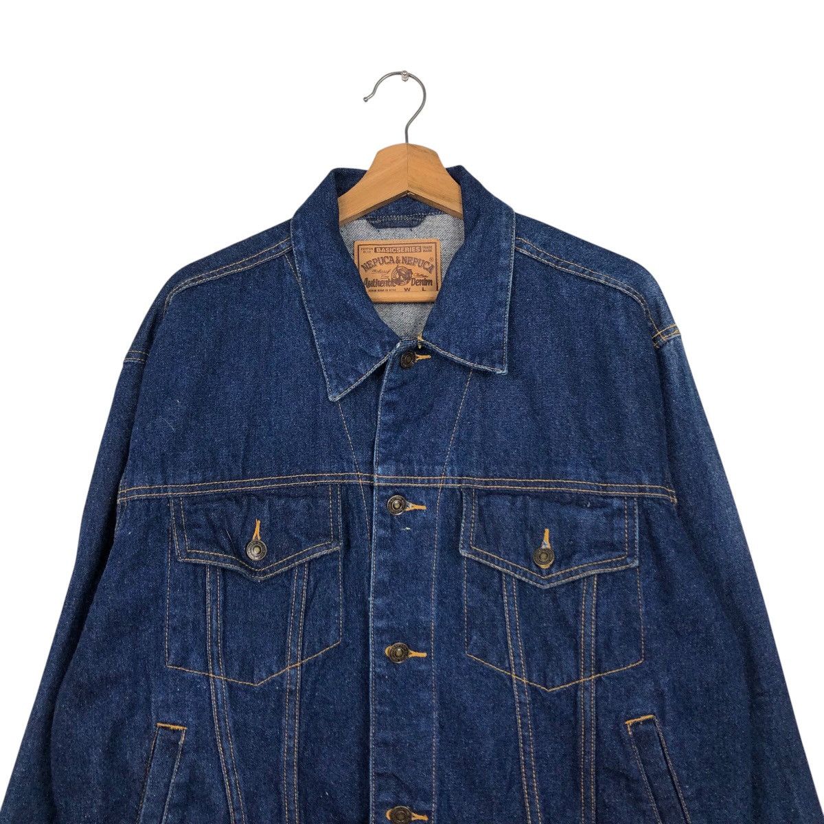 Japanese Brand 📌Vintage Trucker Denim Biker Jacket Nepuca Issey Miyake Size US L / EU 52-54 / 3 - 4 Thumbnail