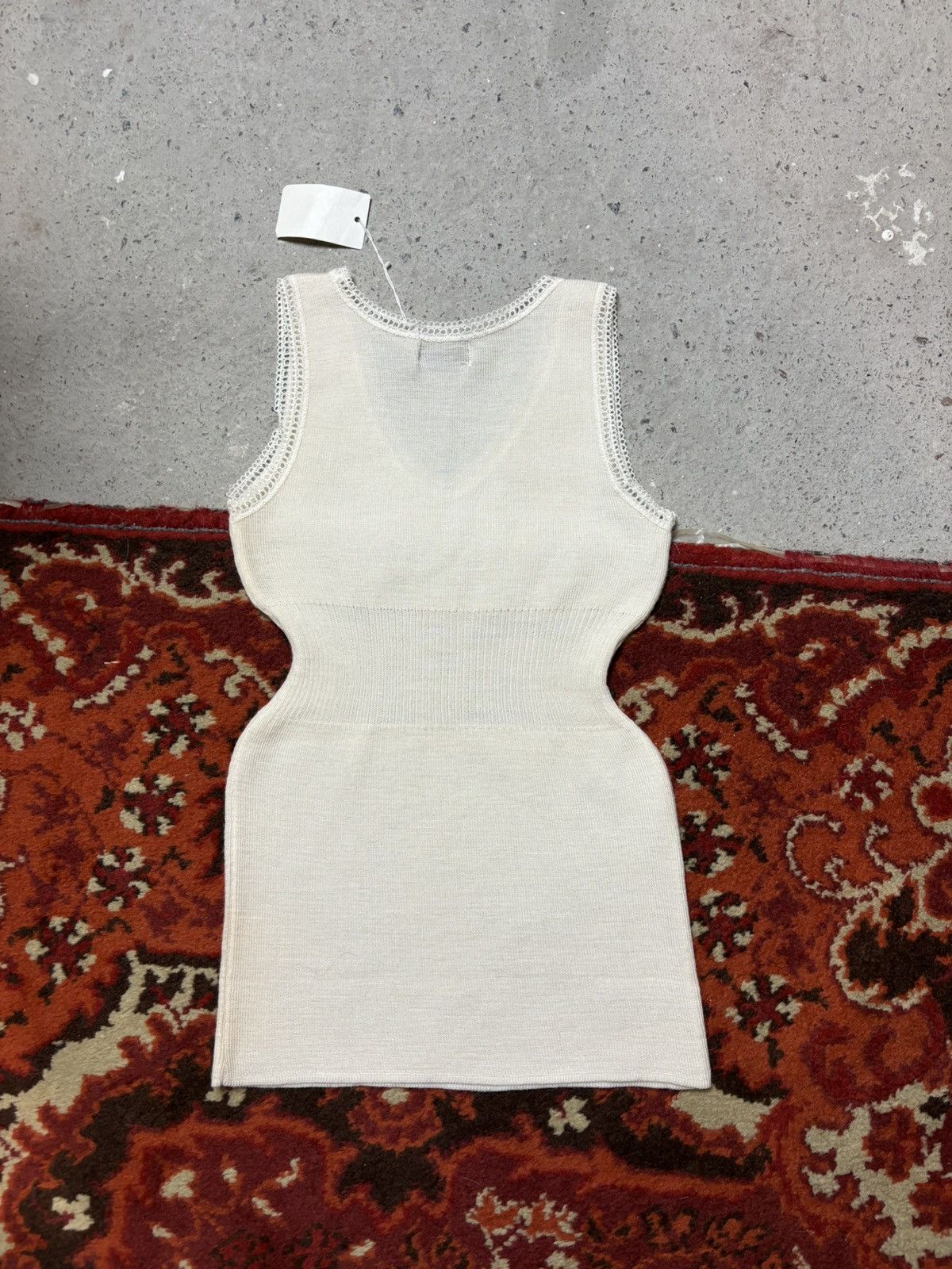 Designer × Japanese Brand Vintage Ninetta beige tank top mesh y2k japanese Size XS / US 0-2 / IT 36-38 - 4 Thumbnail