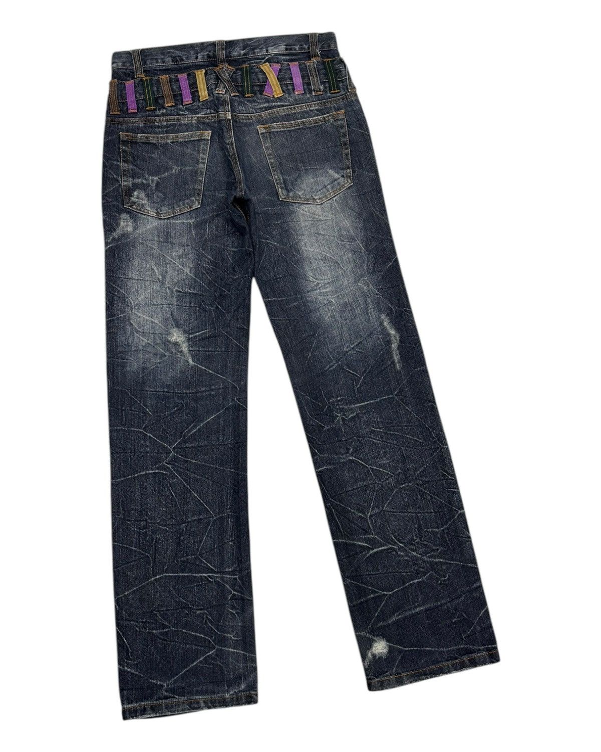 If Six Was Nine NYLAUS DOUBLE WAIST DISTRESSED DENIM JEANS Size US 32 / EU 48 - 6 Thumbnail