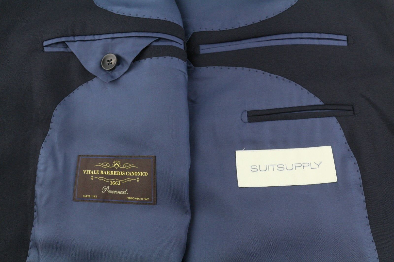 Suitsupply LA SPALLA UK52R Blue Wool 3 Piece Suit 86359 Size 36R - 6 Thumbnail