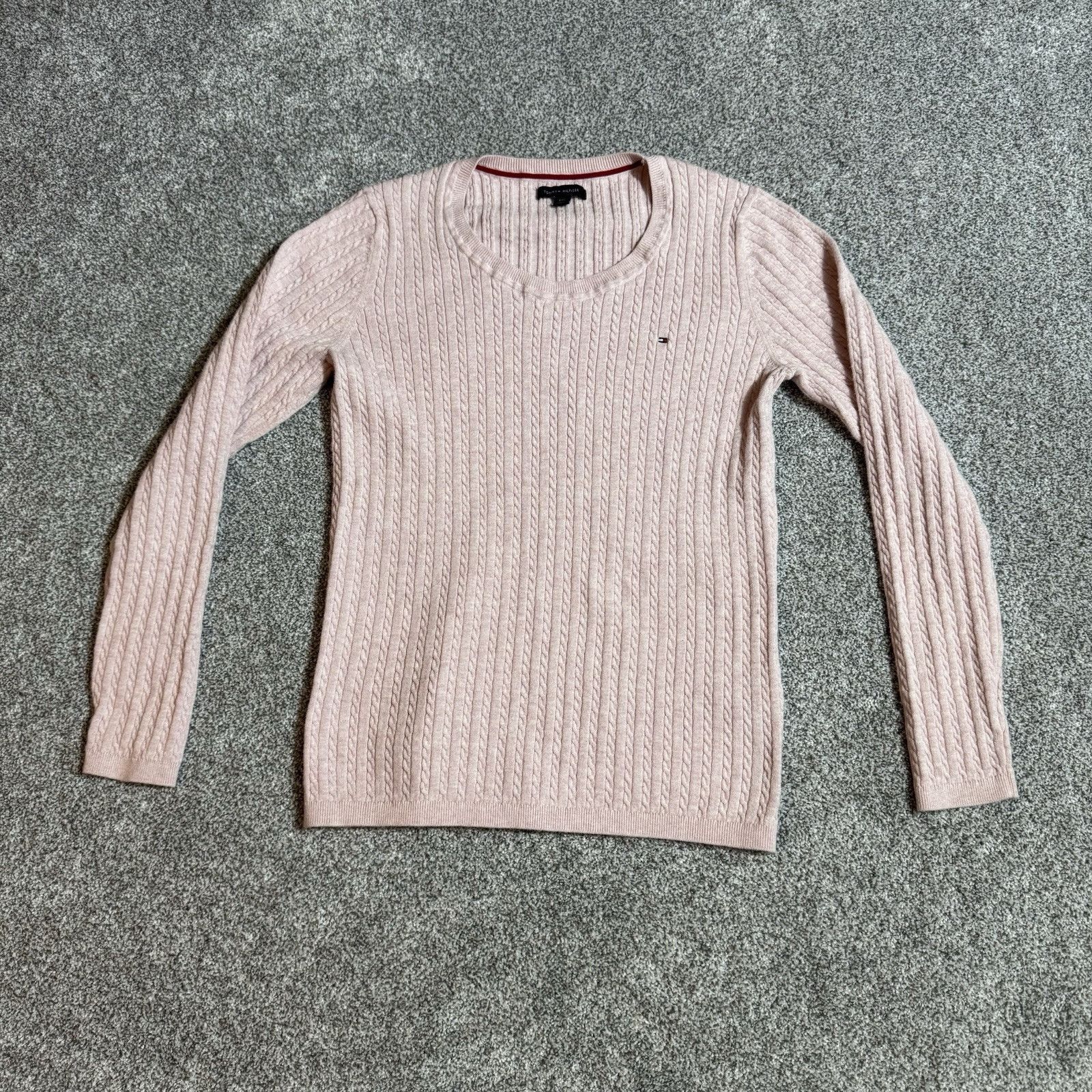 Tommy Hilfiger Tommy Hilfiger Sweater Women L Preppy Cable Knit Academia Size L / US 10 / IT 46 - 1 Thumbnail