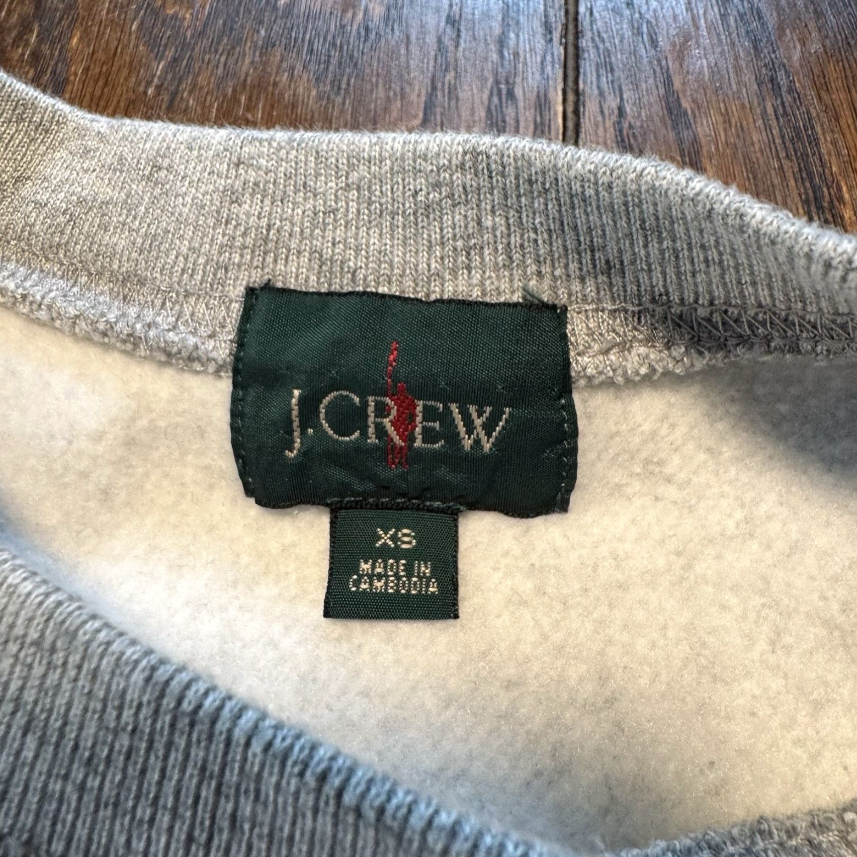 J.Crew J.CREW Heritage Oarsman Crew Gray Embroidered Sweatshirt Mens XS Pullover Crew Neck Heavyweight Regular Cotton Blend Fleece Socks? (Oops) Size US XS / EU 42 / 0 - 4 Thumbnail
