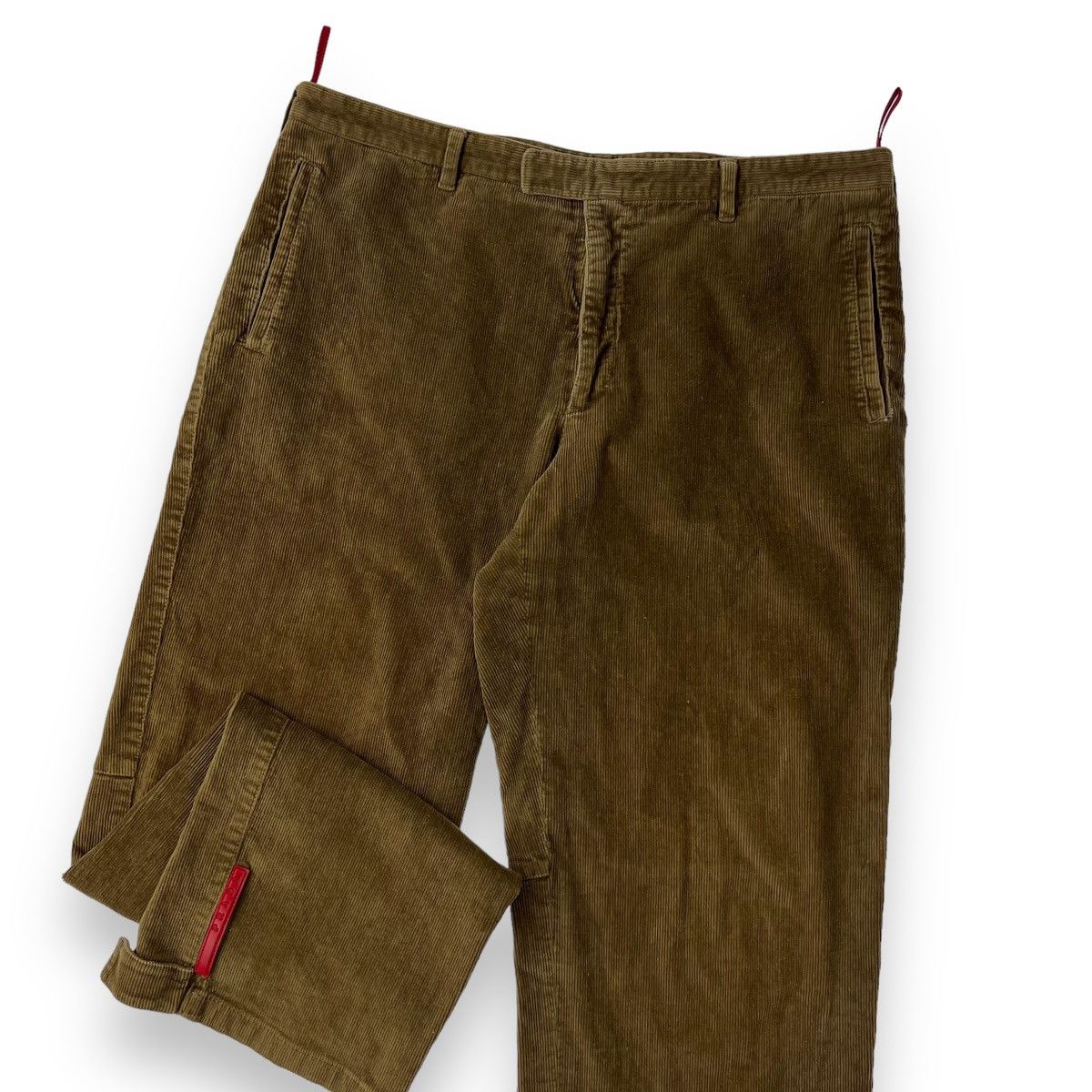 image of Prada Brown Corduroy Trousers, Men's (Size 34)