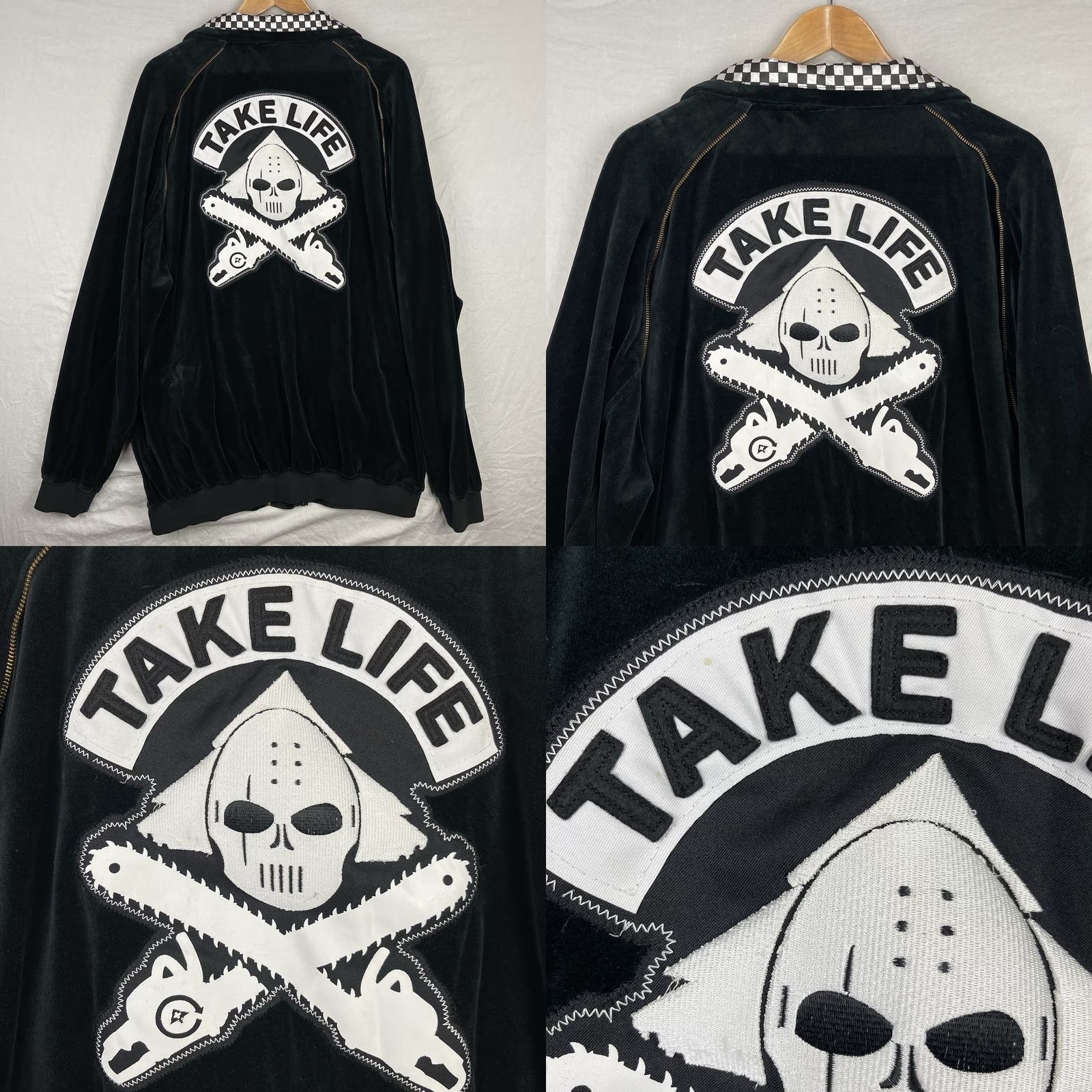 Velour LRG Track Jacket Men 3XL Velour Take Life Jason Hip Hop Baggy Y2K Vintage Shirt Size US XXL / EU 58 / 5 - 9 Thumbnail