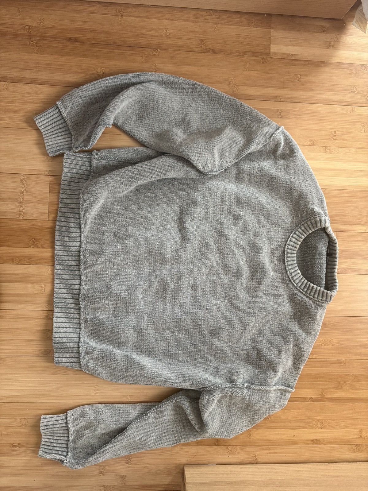 BEAMS Gauge Olive Sweater