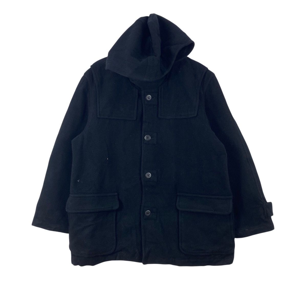 Vintage Vintage INED Hooded Duffle Coat Jacket Quilted Lining Size XL / US 12-14 / IT 48-50 - 4 Thumbnail
