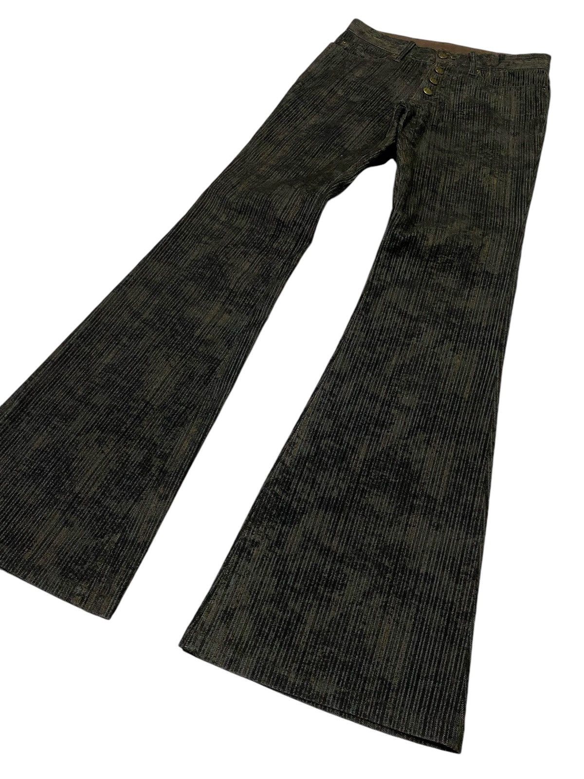 Tornado Mart 💃Tornado Mart Flare Embossed Stripes Jeans Size US 28 / EU 44 - 9 Thumbnail
