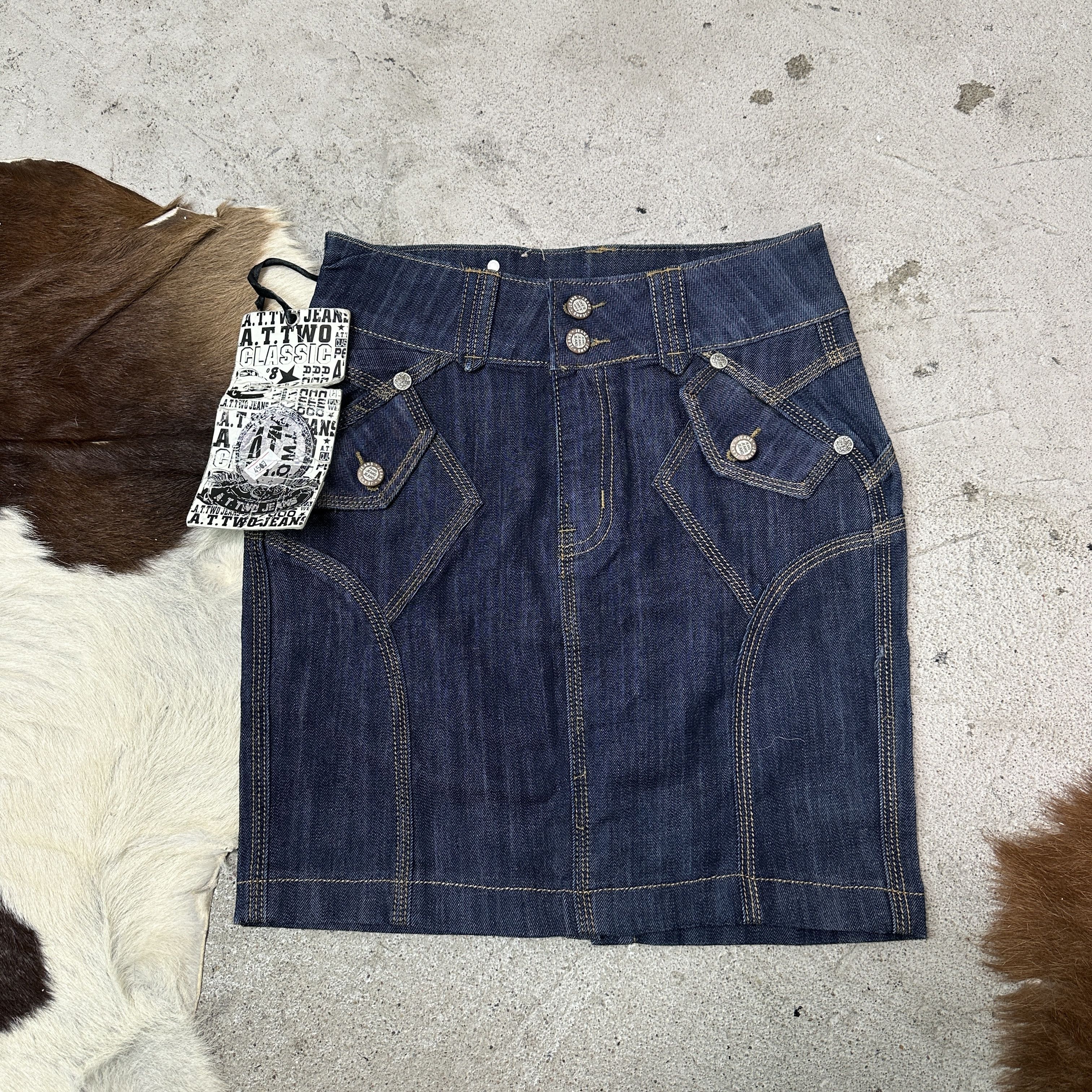 Vintage Vintage Denim Hight Waist Pencil Jeans Skirt Y2K Size 25" / US 0 / IT 36 - 2 Thumbnail