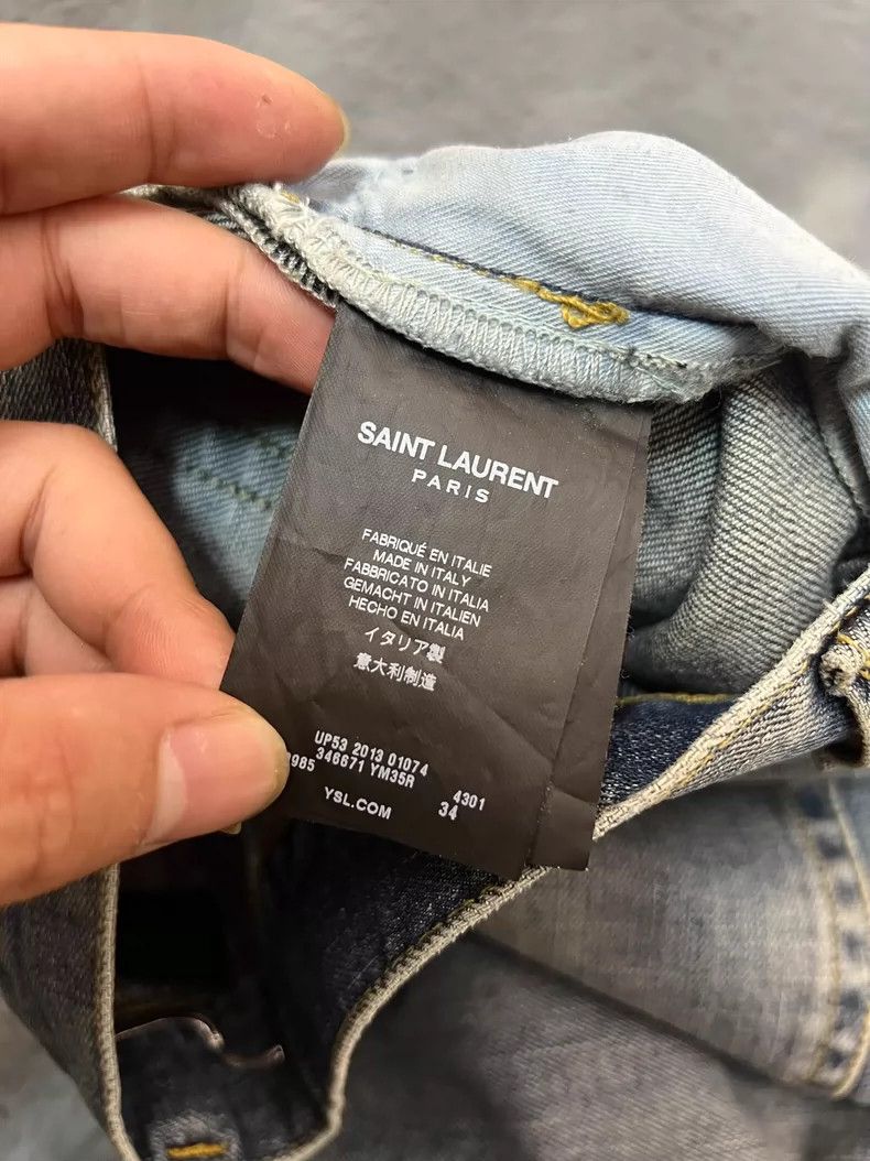 Saint Laurent Paris Saint Laurent ParisSpring/Summer 14 D01 Washed Blue Founda Size US 34 / EU 50 - 4 Thumbnail