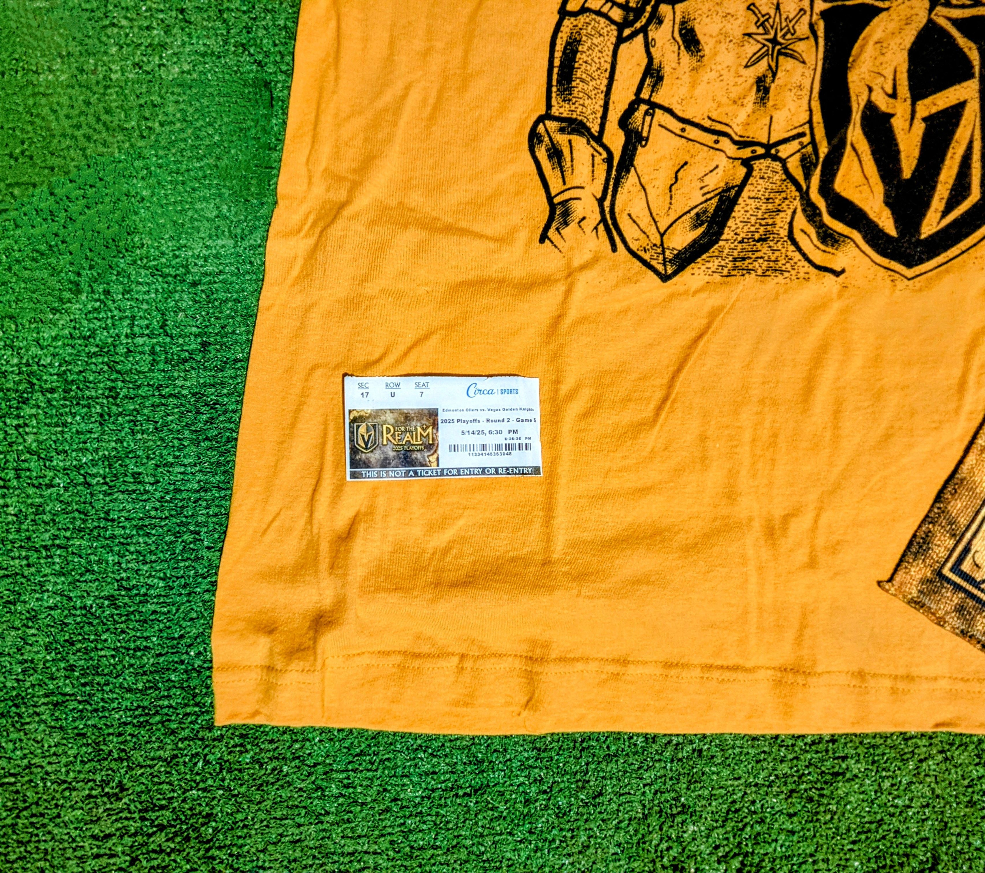 NHL VGK Vegas Golden Knights Game Promo Shirt+Towel+Ticket Set Size US XL / EU 56 / 4 - 5 Thumbnail