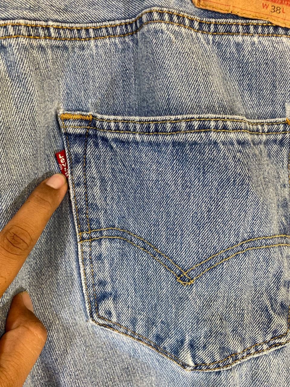 Levi's levis 501 lightwash denim nice design Size US 40 / EU 56 - 3 Thumbnail