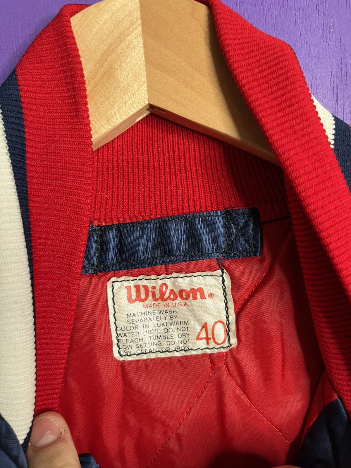 MLB × Vintage × Wilson Vintage 80s Wilson Atlanta Braves satin jacket Size US L / EU 52-54 / 3 - 4 Thumbnail