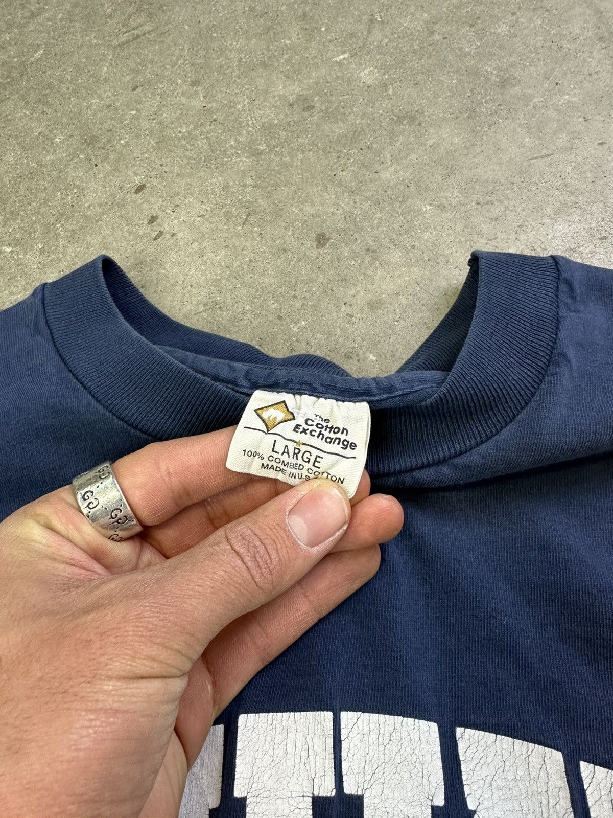 Vintage 90s Duke Nursing Collegiate Spellout Tee M/L Navy Size US M / EU 48-50 / 2 - 3 Thumbnail