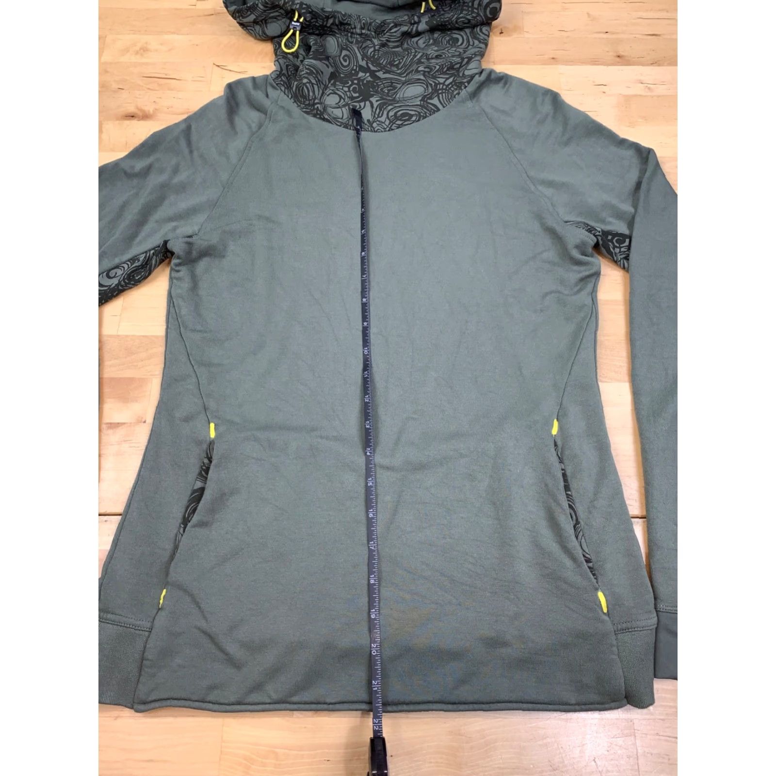 BMW BMW Hoodie Womens M Olive Green Casual Stretch Pockets Logo #8170 Size M / US 6-8 / IT 42-44 - 3 Thumbnail