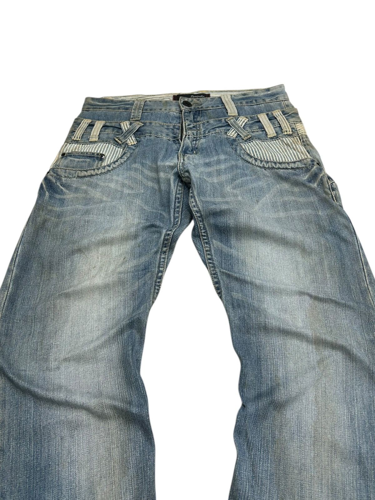 Le Grande Bleu (L.G.B.) Dominate Handcrafted Jean Japan Double Waist Dirty Distress Size US 31 - 6 Thumbnail