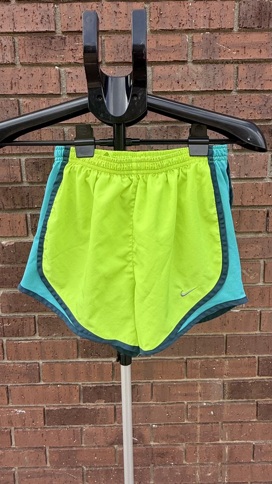 Nike Nike Dri-Fit Tempo Running Shorts Womans Size XS Neon Lime Size 22" - 1 Thumbnail
