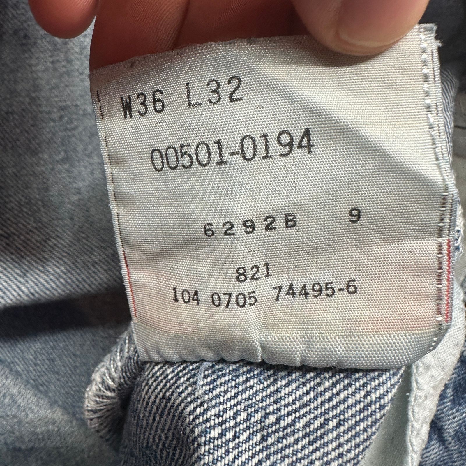 Levi's VTG Levis 501 XX Button Fly Jeans Mens 36x32 Blue Mexico Size US 36 / EU 52 - 3 Thumbnail