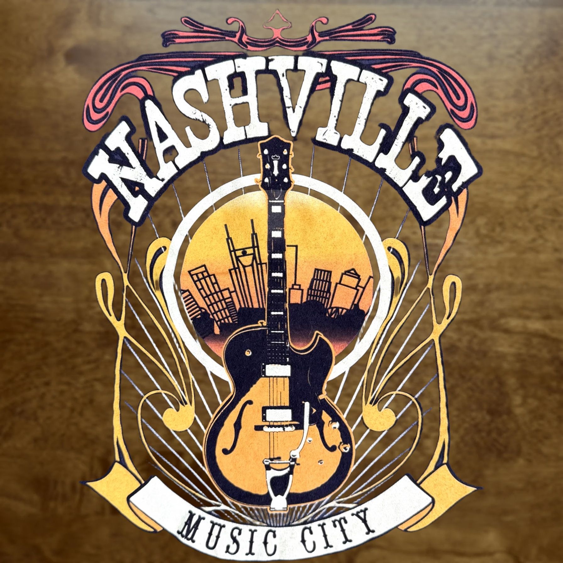Vintage Freeze Nashville Music City Shirt Womens Medium Blue Guitar Graphic Tee T-Shirt Size M / US 6-8 / IT 42-44 - 1 Thumbnail