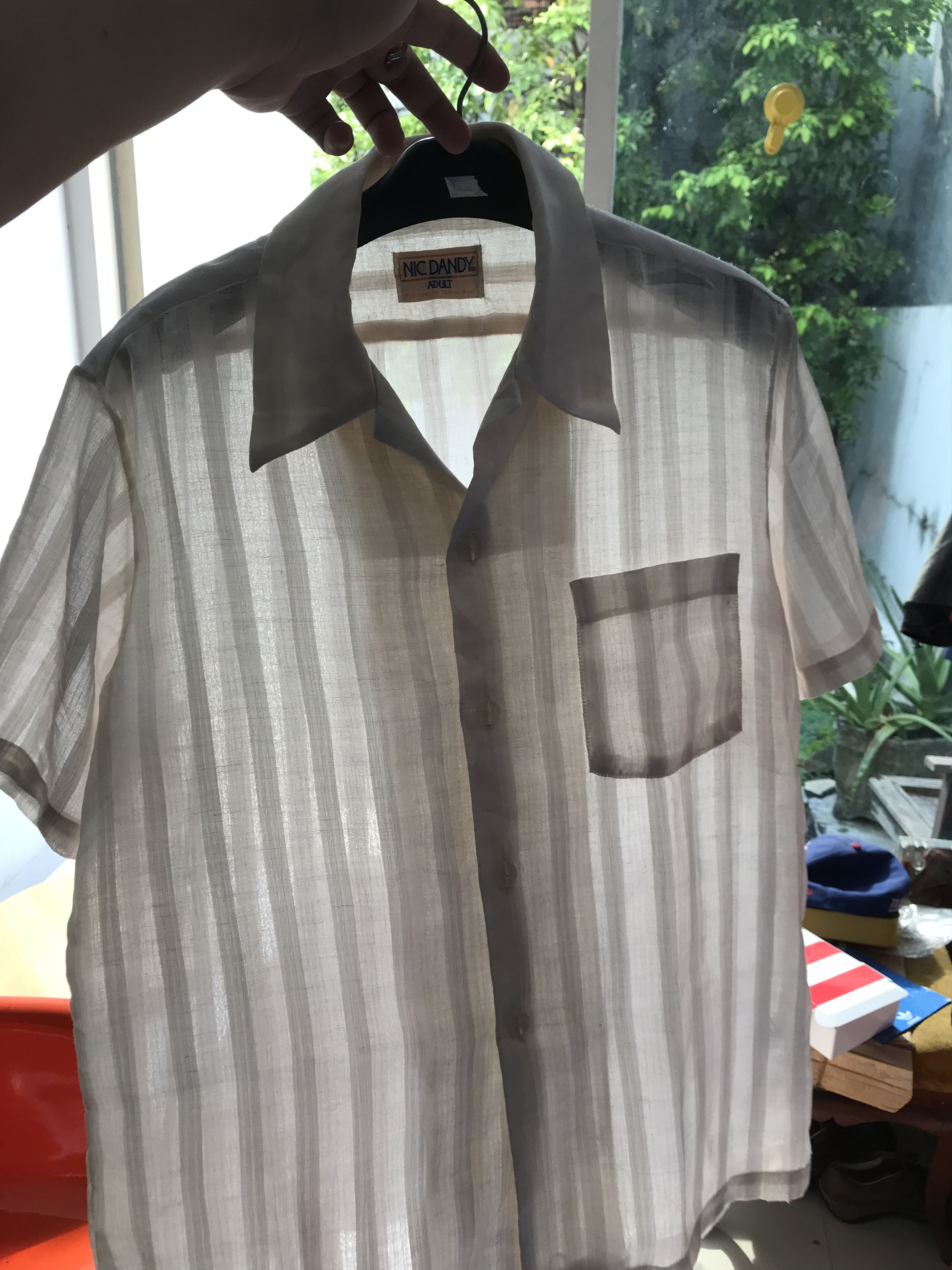 Dandy's Vintage Nic Dandy shirt sheer top transparent Open Colar Size US M / EU 48-50 / 2 - 8 Thumbnail