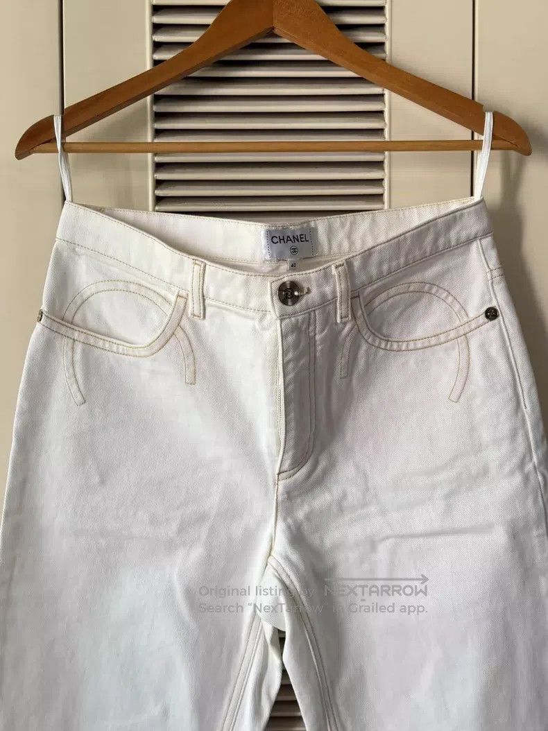 Chanel Chanel "COCO" letter white jeans Size 26" / US 2 / IT 38 - 5 Thumbnail