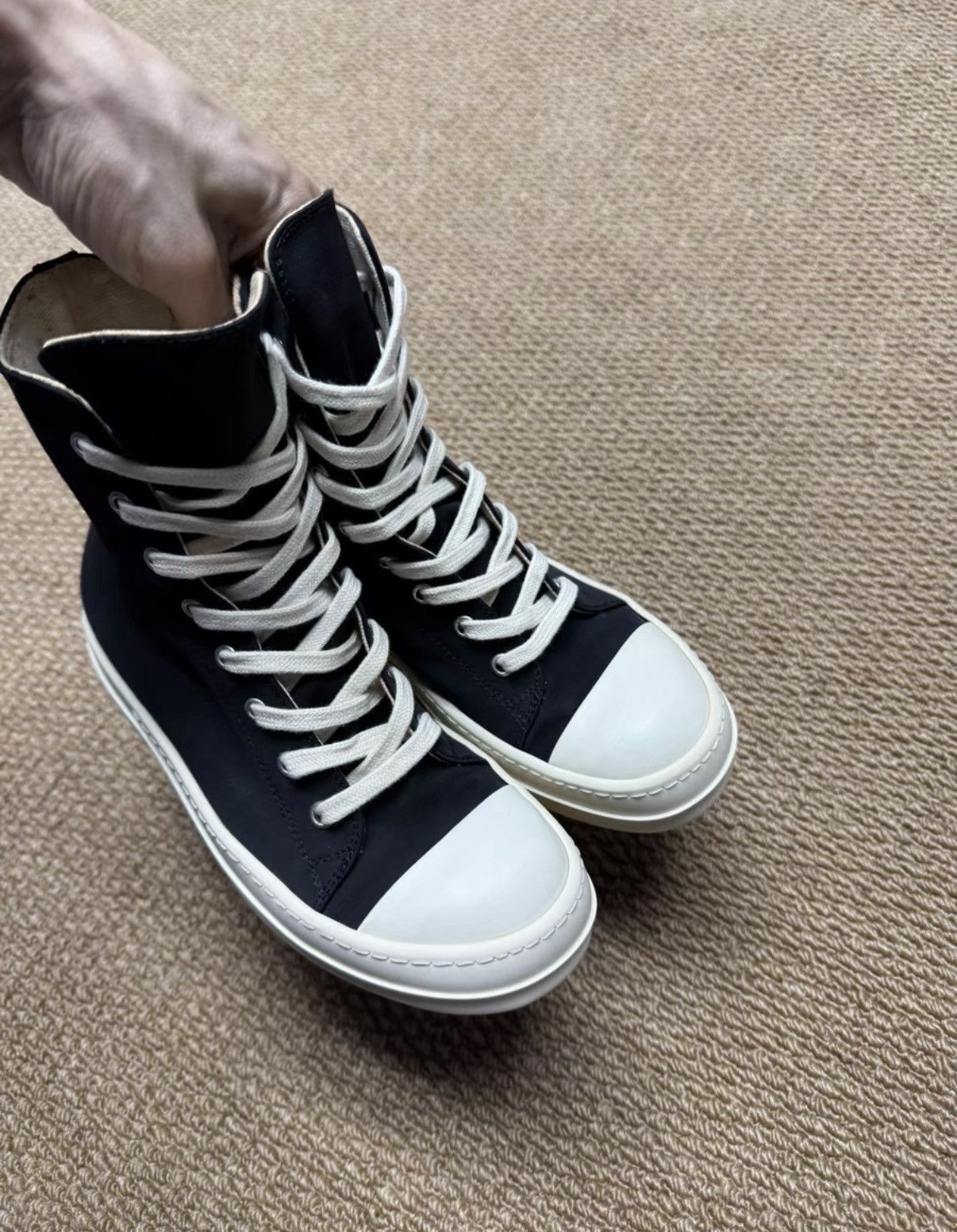 Rick Owens Rick Owens DRKSHDW High Top Satin Sneakers K37 Size US 6 / EU 39 - 2 Thumbnail