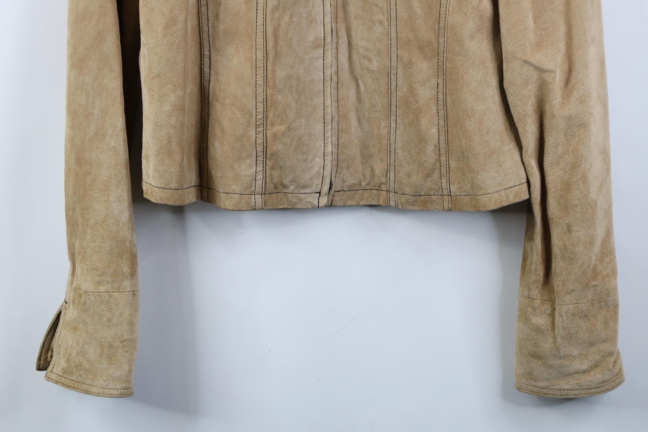 Vintage Vintage 90s Streetwear Babydoll Suede Leather Jacket Size M / US 6-8 / IT 42-44 - 3 Thumbnail